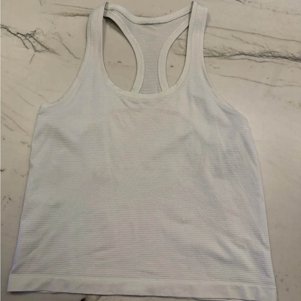 Lululemon Off-White Racerback Tank Top - Picture 1 of 4